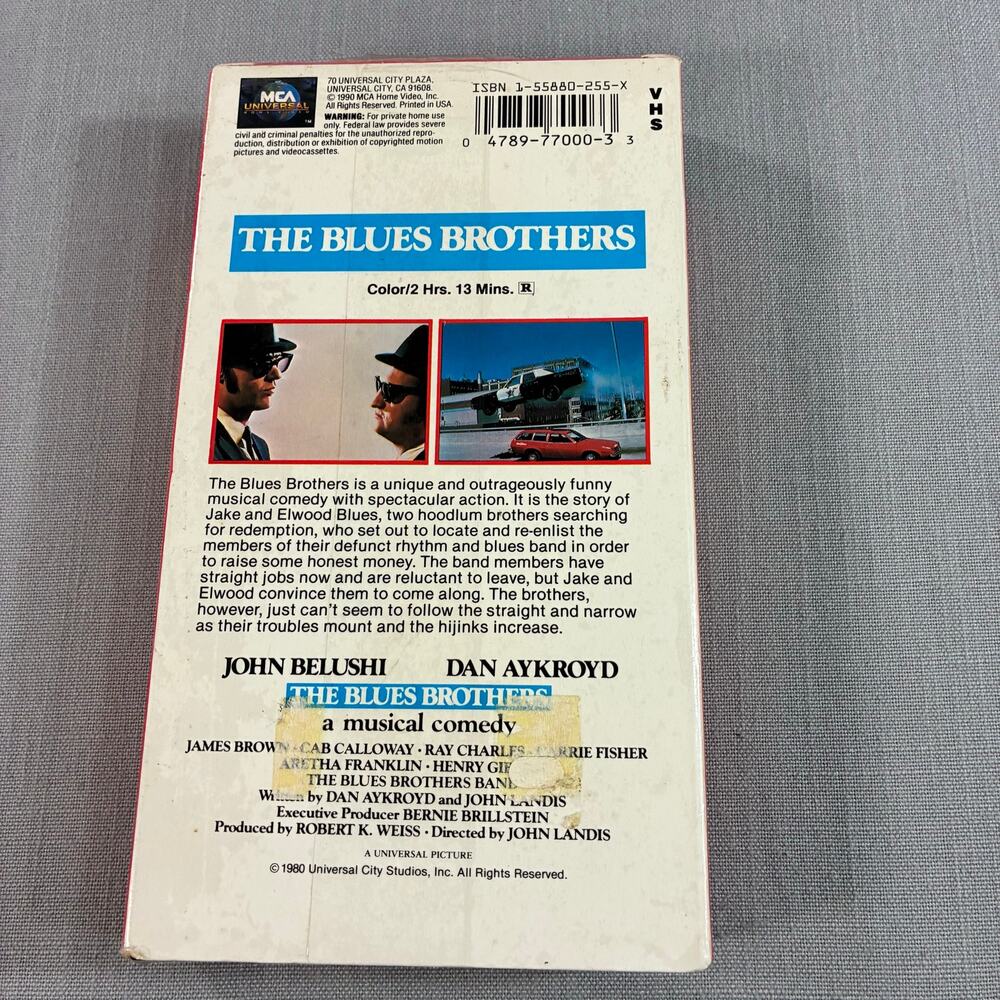 The Blues Brothers VHS Sealed New MCA Universal Dan Aykroyd John Belushi - Picture 4 of 6